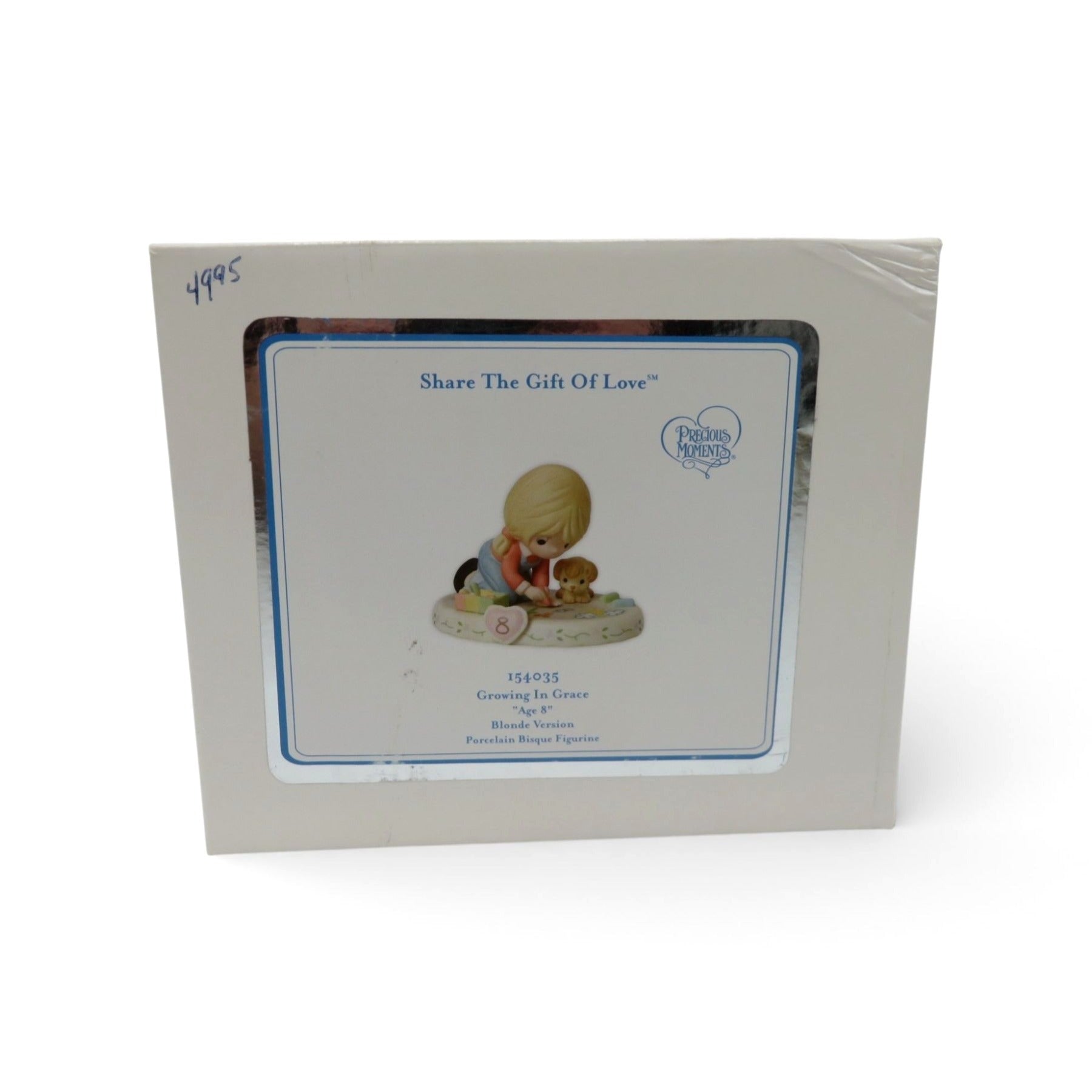 Precious Moments Age 8 Growing In Grace Porcelain Figurine Boxed Girl Puppy