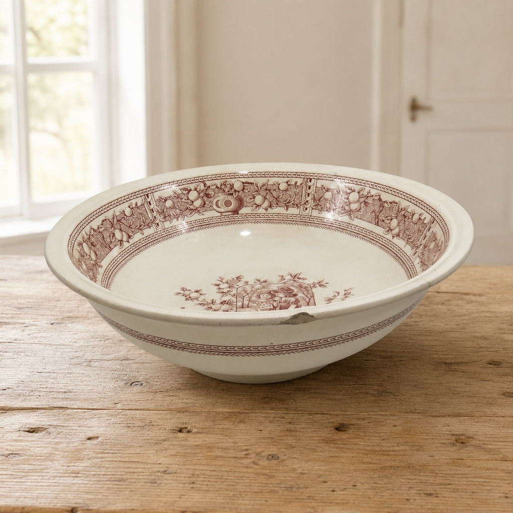 Antique Mother Hubbard Large Bowl Old Hall Earthenware England 14"