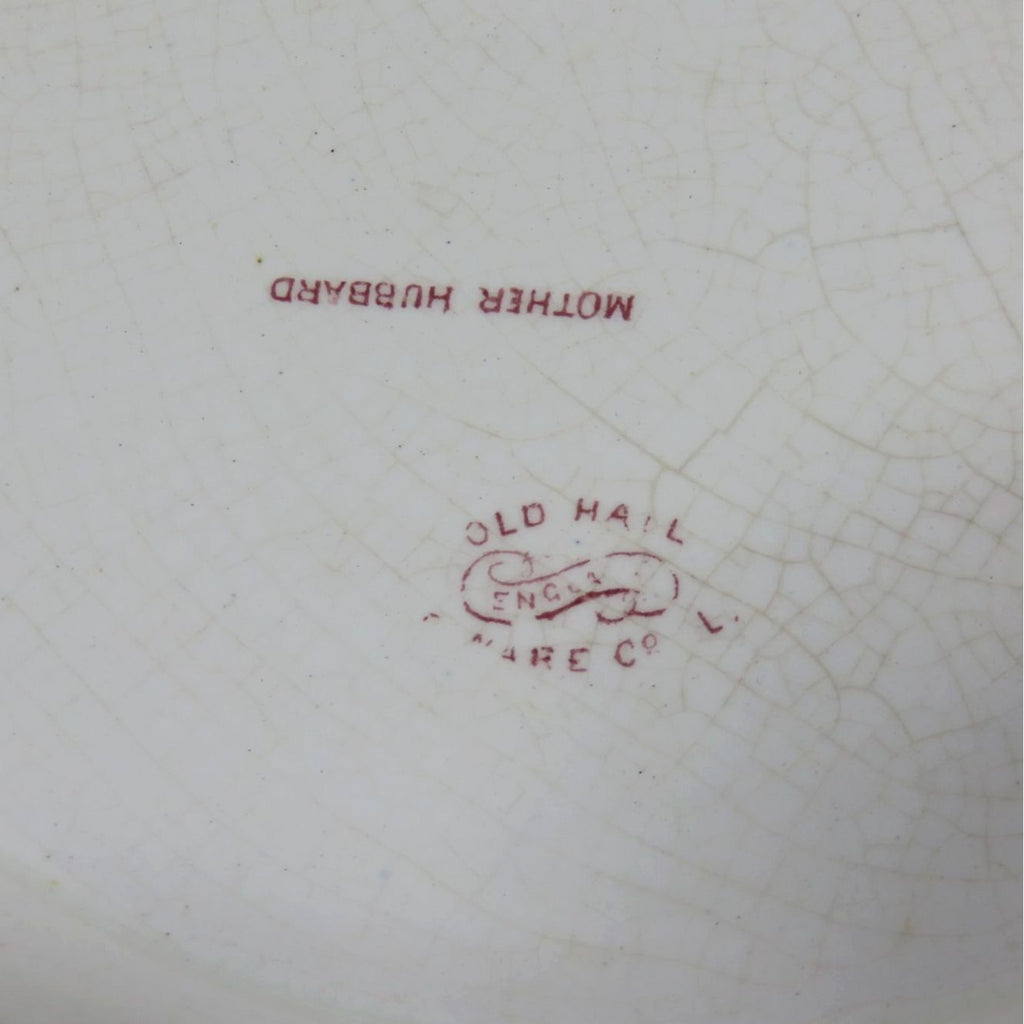 Antique Mother Hubbard Large Bowl Old Hall Earthenware England 14"