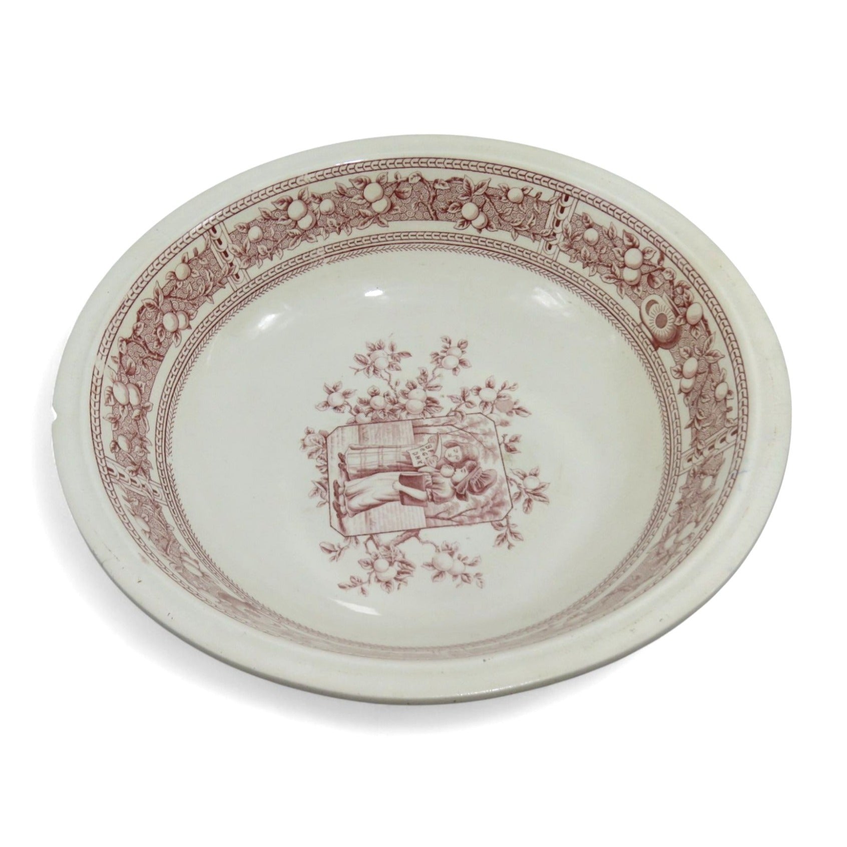 Antique Mother Hubbard Large Bowl Old Hall Earthenware England 14"