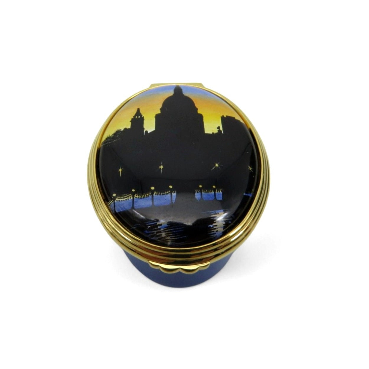 Halcyon Days Enamel Box St Pauls Cathedral Trinket England Vintage