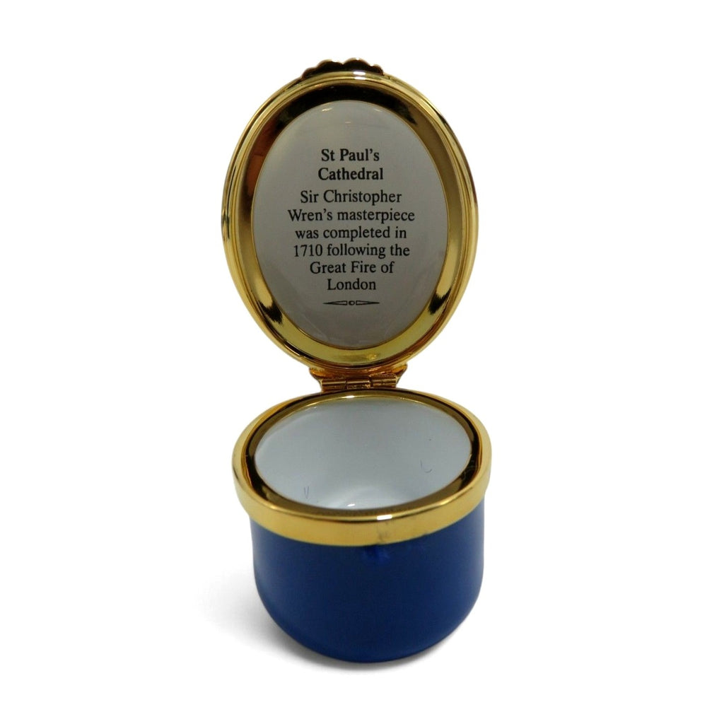 Halcyon Days Enamel Box St Pauls Cathedral Trinket England Vintage