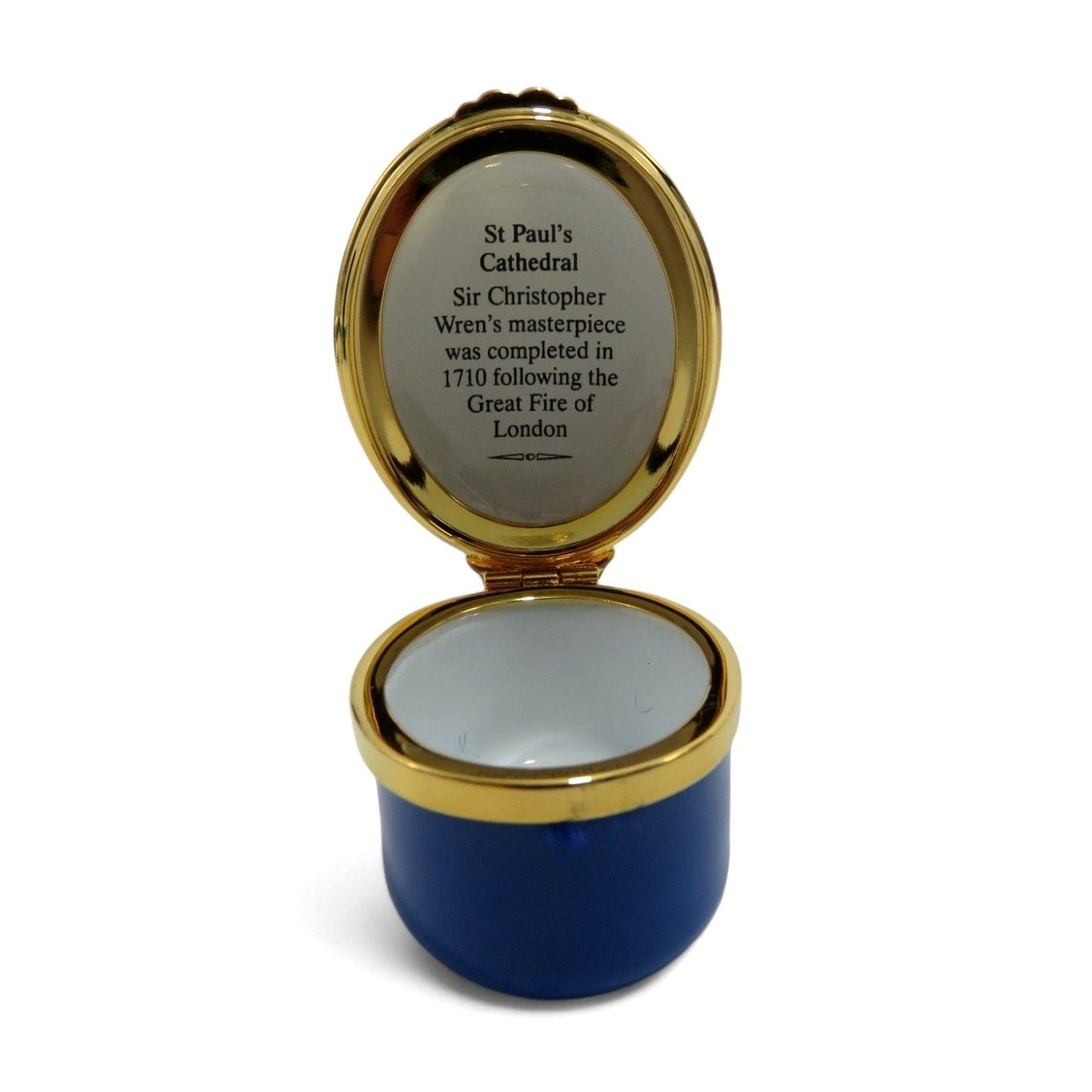 Halcyon Days Enamel Box St Pauls Cathedral Trinket England Vintage