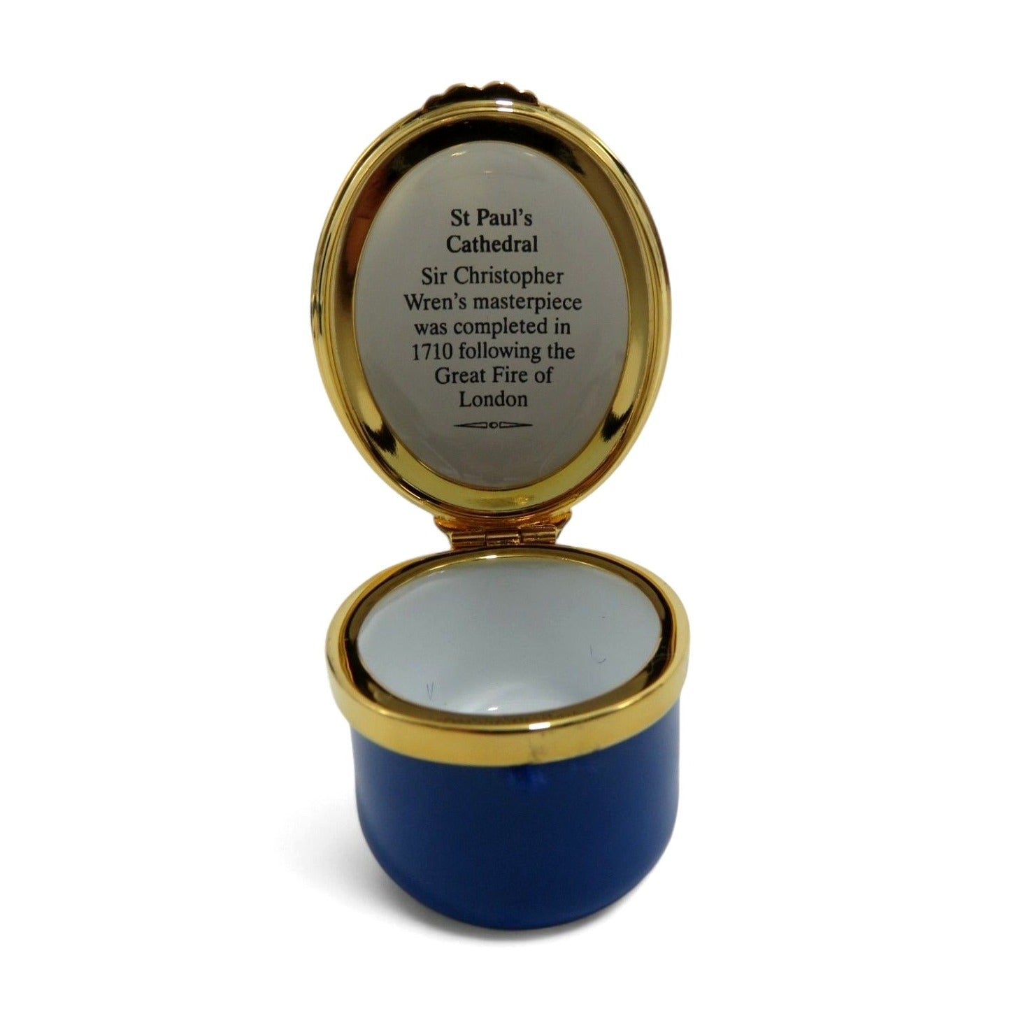 Halcyon Days Enamel Box St Pauls Cathedral Trinket England Vintage