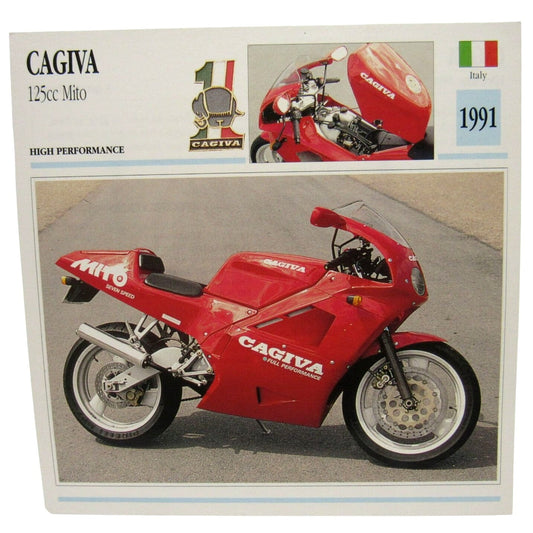 Cagiva 125cc Mito 1991 Italy Atlas Edito-Service SA Card