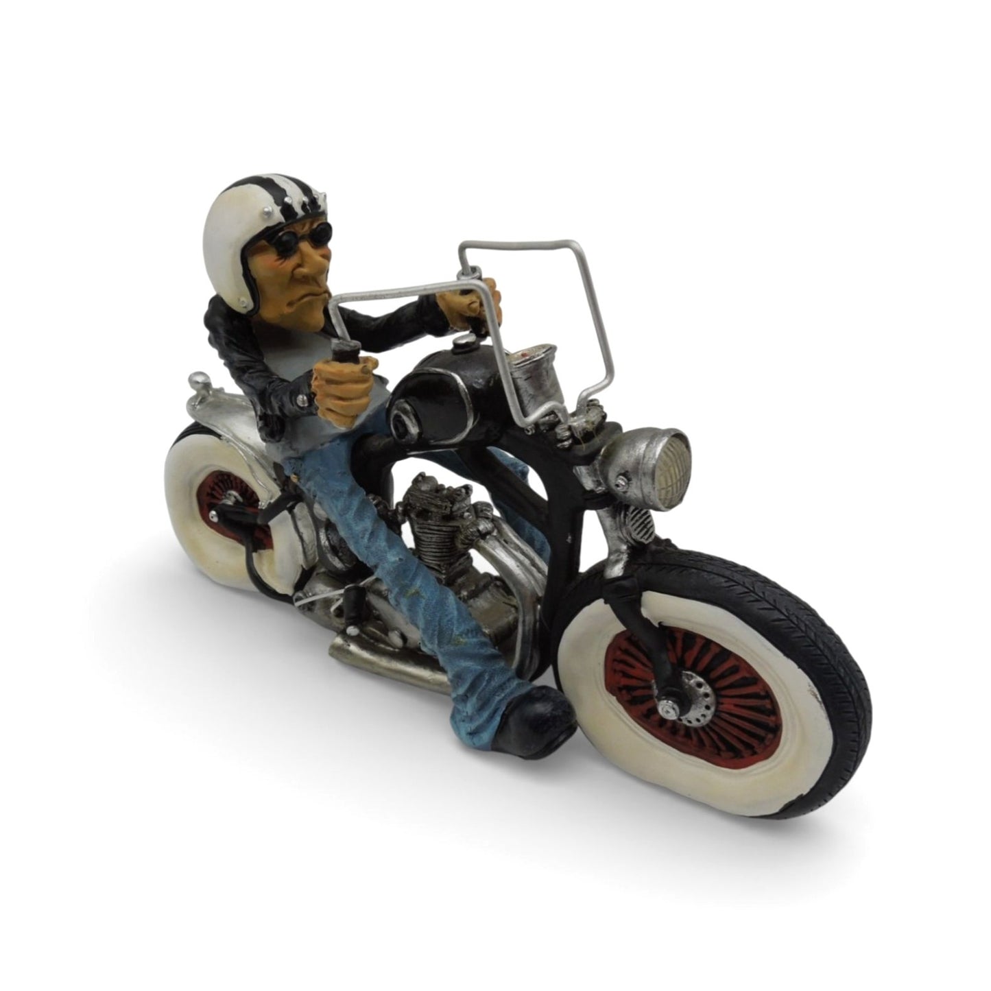Booster Q2-2 Biker Figurine Polyresin Motorcycle Rider Chopper 9"