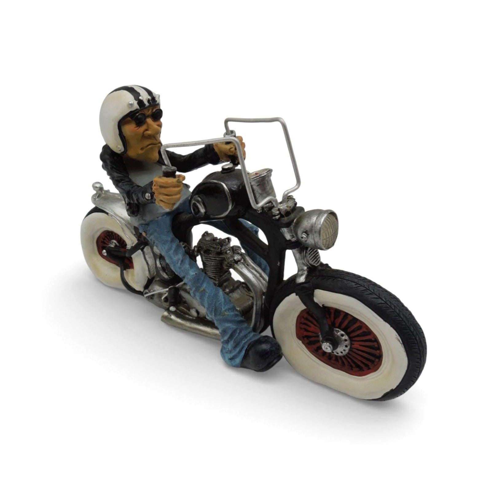 Booster Q2-2 Biker Figurine Polyresin Motorcycle Rider Chopper 9"
