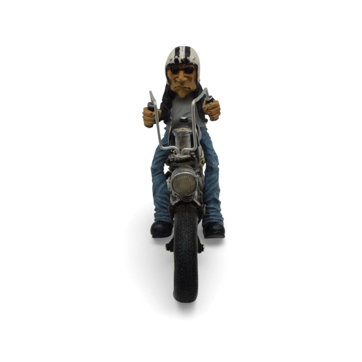 Booster Q2-2 Biker Figurine Polyresin Motorcycle Rider Chopper 9"