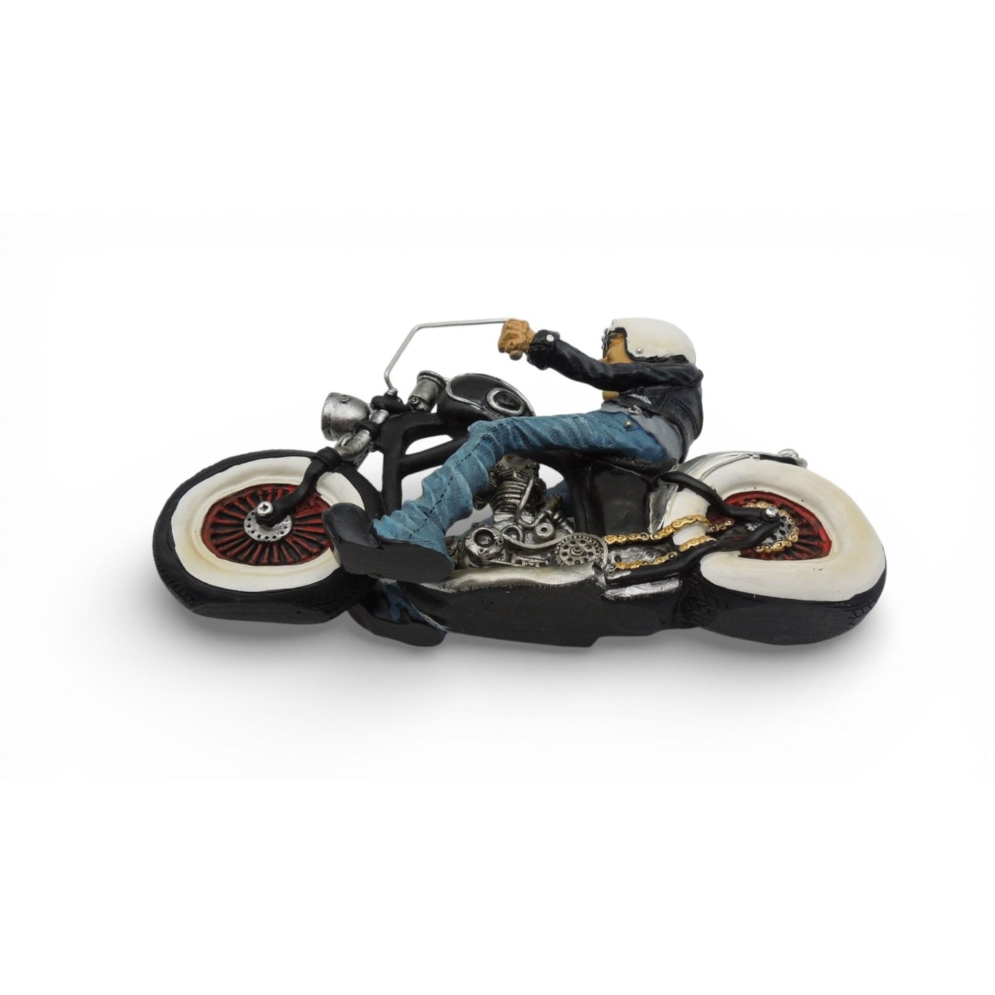 Booster Q2-2 Biker Figurine Polyresin Motorcycle Rider Chopper 9"