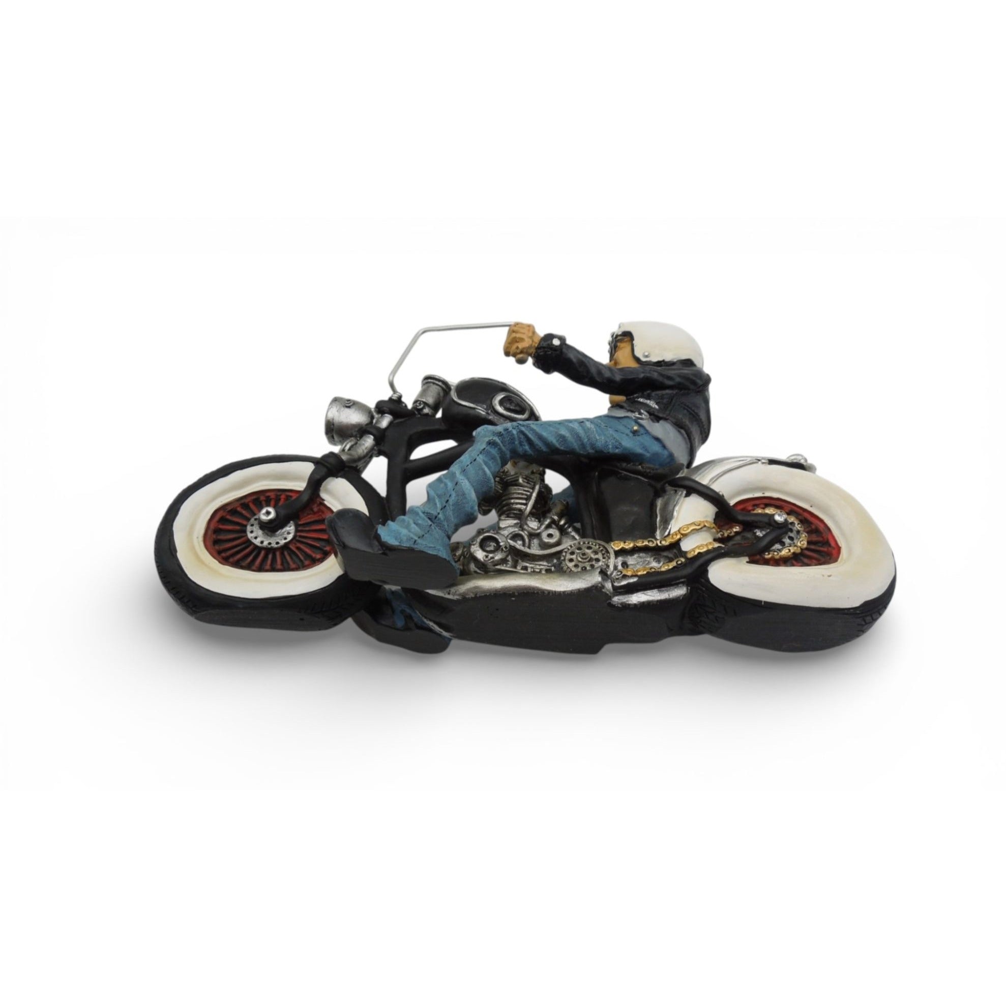 Booster Q2-2 Biker Figurine Polyresin Motorcycle Rider Chopper 9"