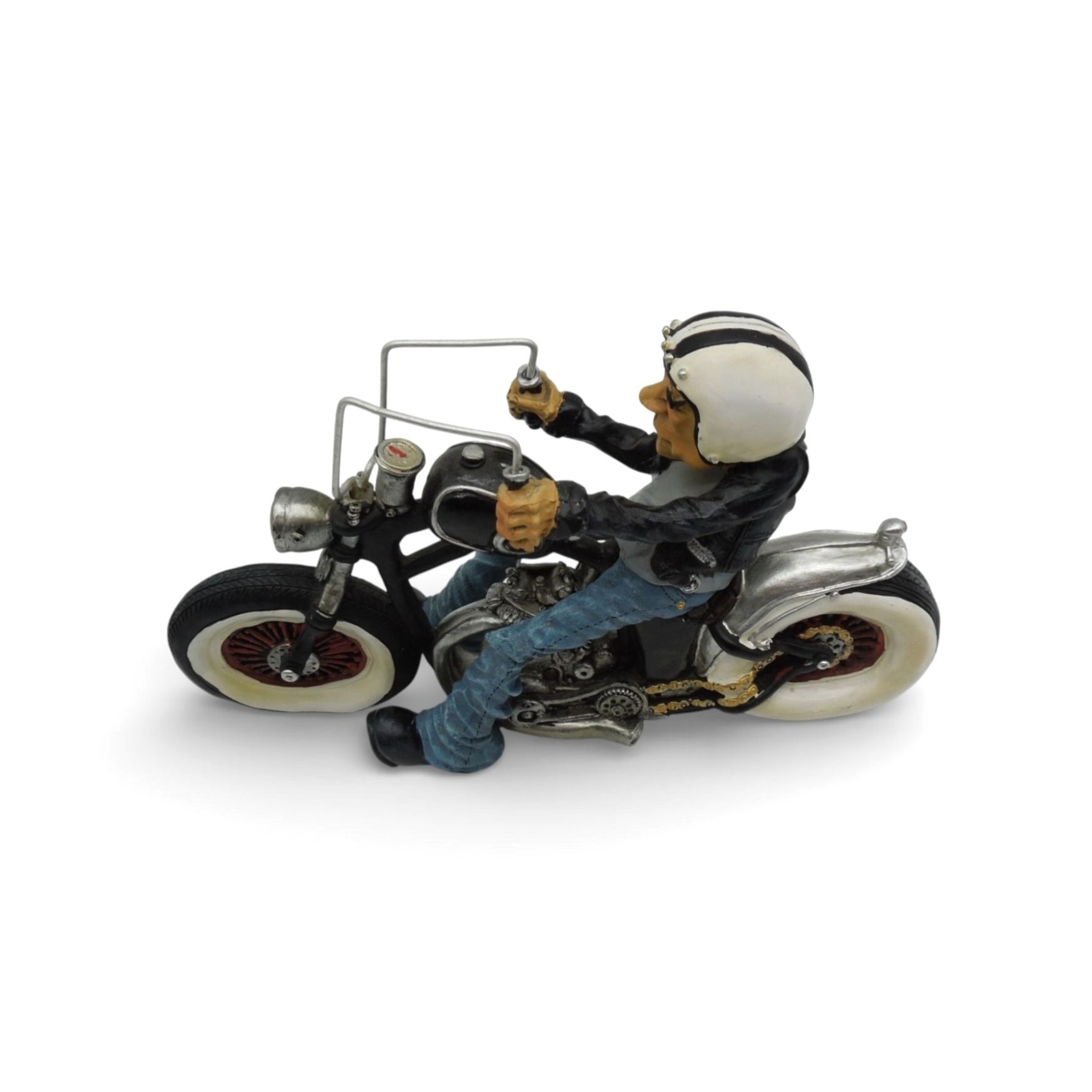 Booster Q2-2 Biker Figurine Polyresin Motorcycle Rider Chopper 9"