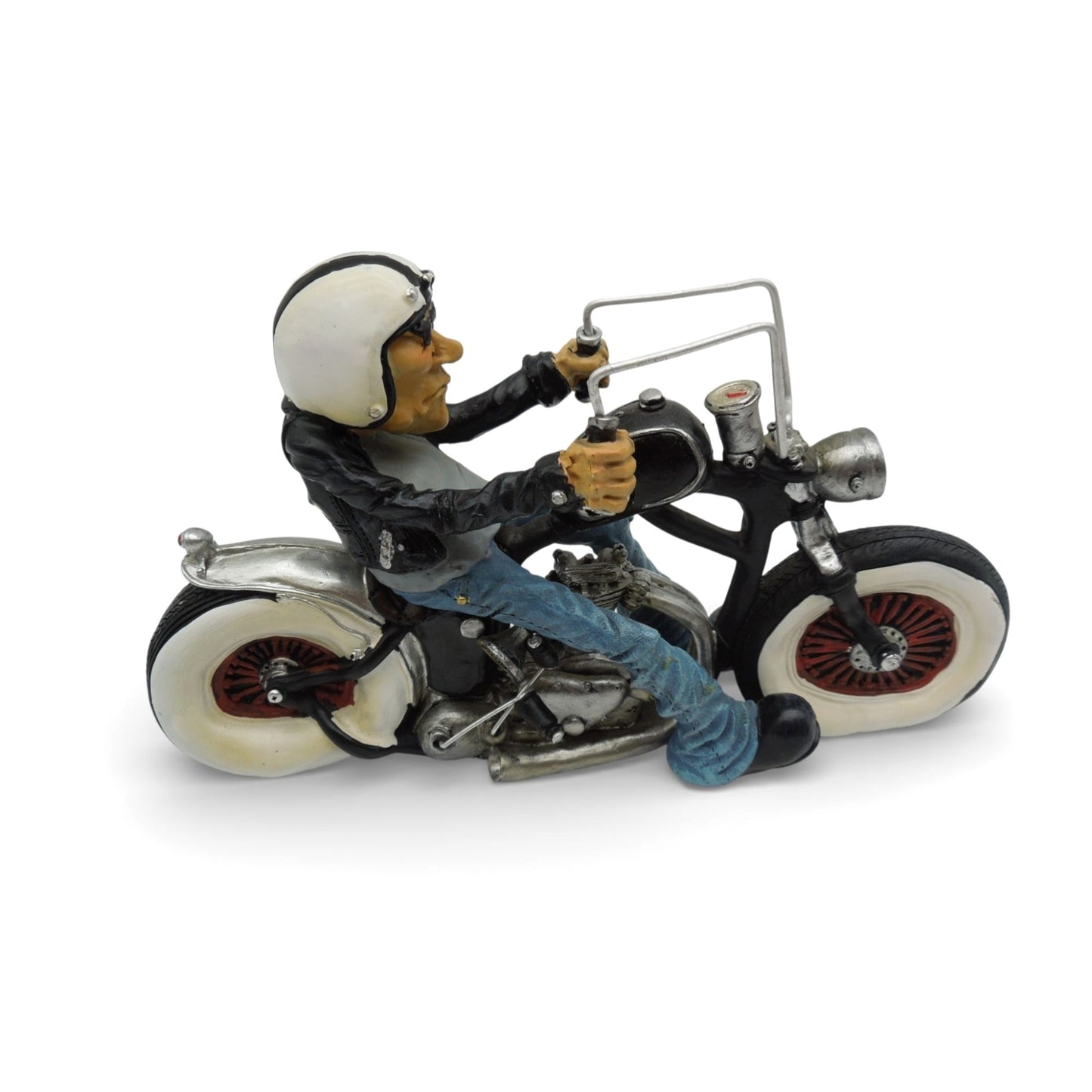 Booster Q2-2 Biker Figurine Polyresin Motorcycle Rider Chopper 9"
