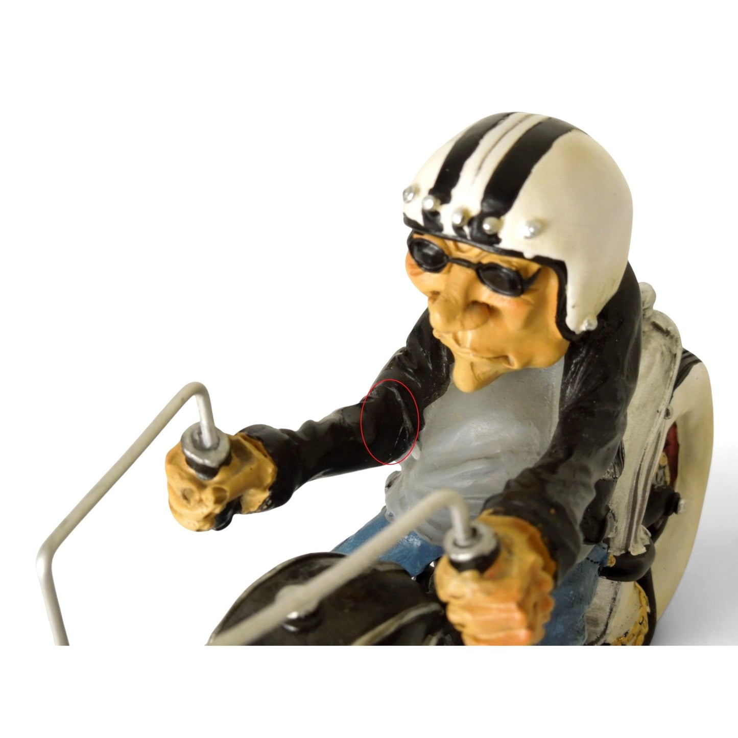 Booster Q2-2 Biker Figurine Polyresin Motorcycle Rider Chopper 9"