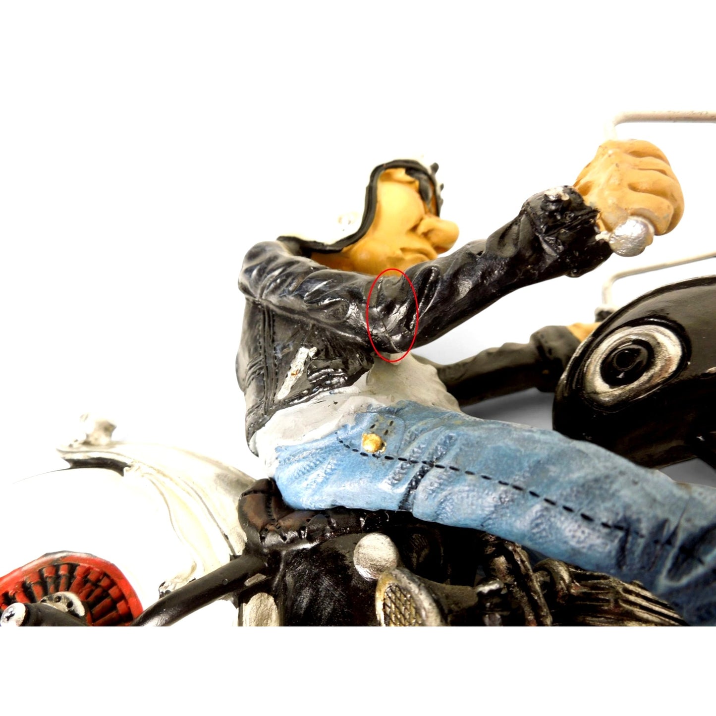 Booster Q2-2 Biker Figurine Polyresin Motorcycle Rider Chopper 9"