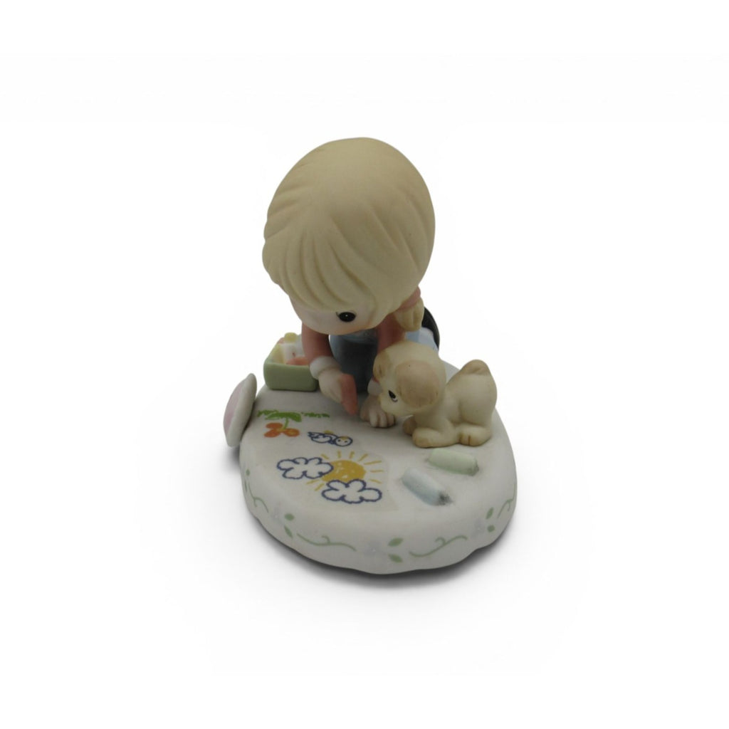Precious Moments Age 8 Growing In Grace Porcelain Figurine Boxed Girl Puppy